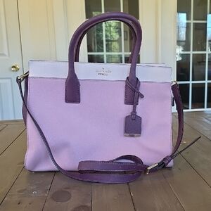 Kate Spade Lavender and White Tote Bag